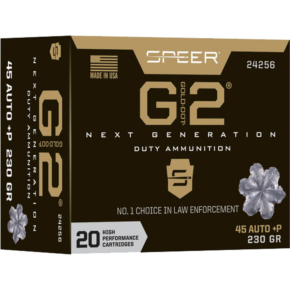 Speer Gold Dot G2 +P Hollow Point 230 Grain .45 ACP/Auto 950 fps 604544653311