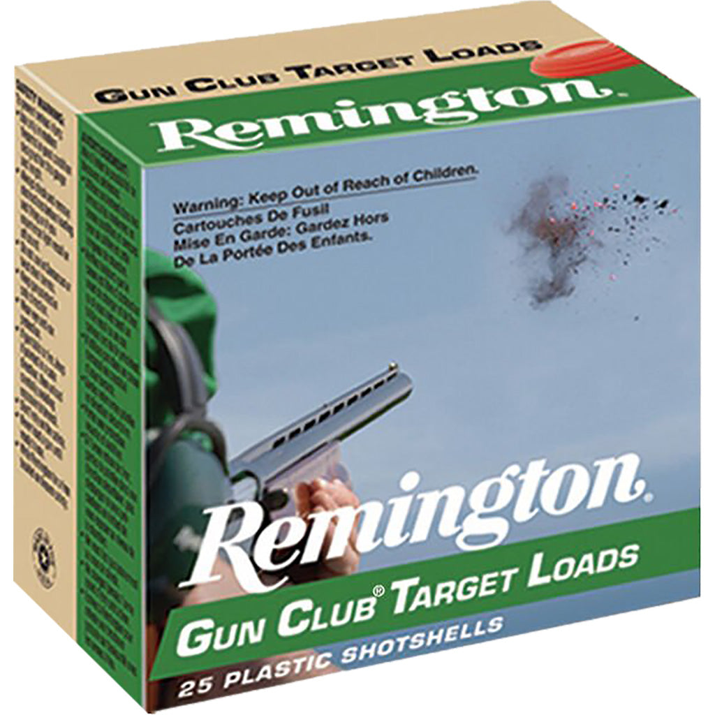 Remington 12 Gauge Shotgun Ammo Gun Club Target Loads Low Recoil 2.75 in 1-1/8 oz #8