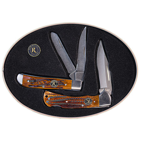 Remington Collector Tin Gift Set with Trapper Knife and Lockback Knife