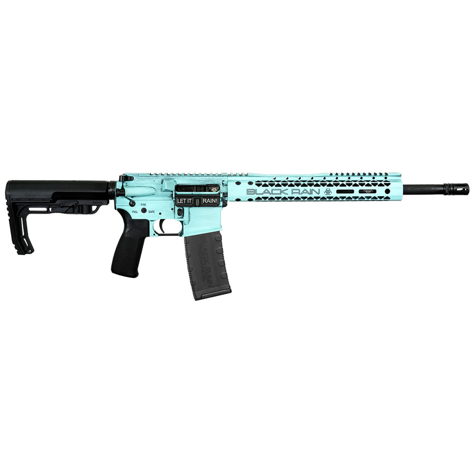 Black Rain Ordnance Spec+ Fusion Rifle 5.56 16 in. Tiffany Blue Battleworn 30 rd.