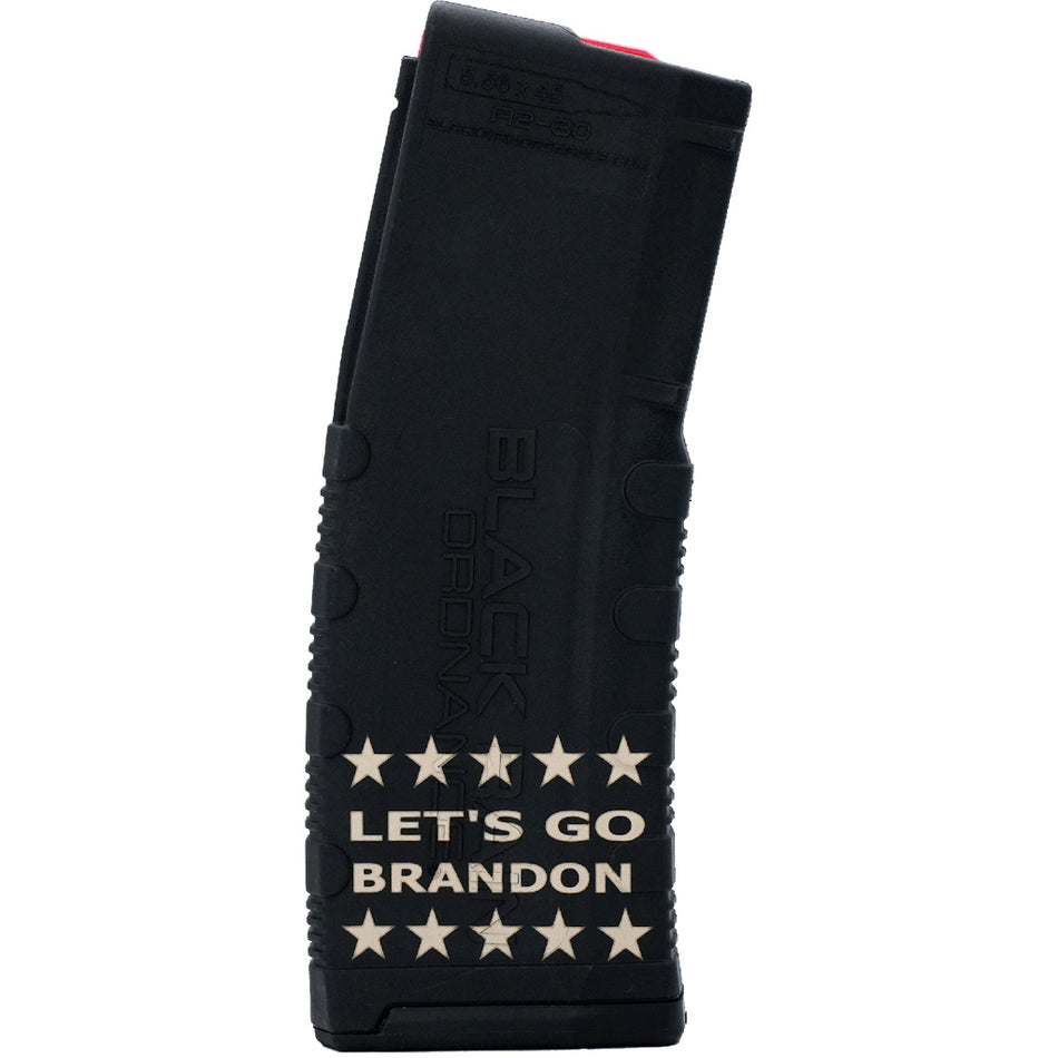 Black Rain Ordnance LGB Line of Stars Laser Etched AR-15 30-Round Polymer Magazine
