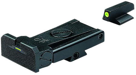 Kimber ML21210 1911 Adjustable Night Sights Green Tritium Bar Front and Black Outline Rear