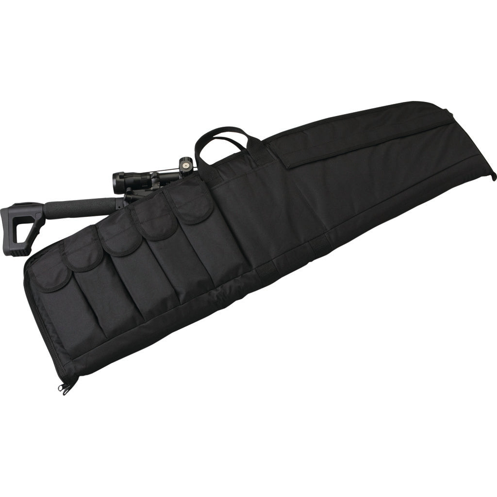 Uncle Mike's Black Tactical Rifle Case 41x10 in. with Admin Pouch