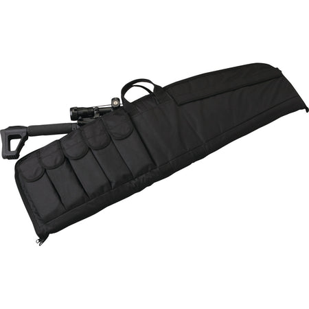 Uncle Mike's Black Tactical Rifle Case 41x10 in. with Admin Pouch
