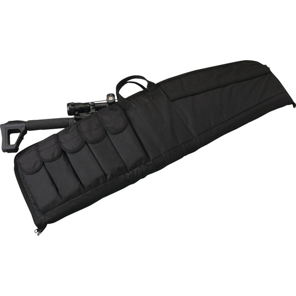Uncle Mike's Black Tactical Rifle Case 41x10 in. with Admin Pouch