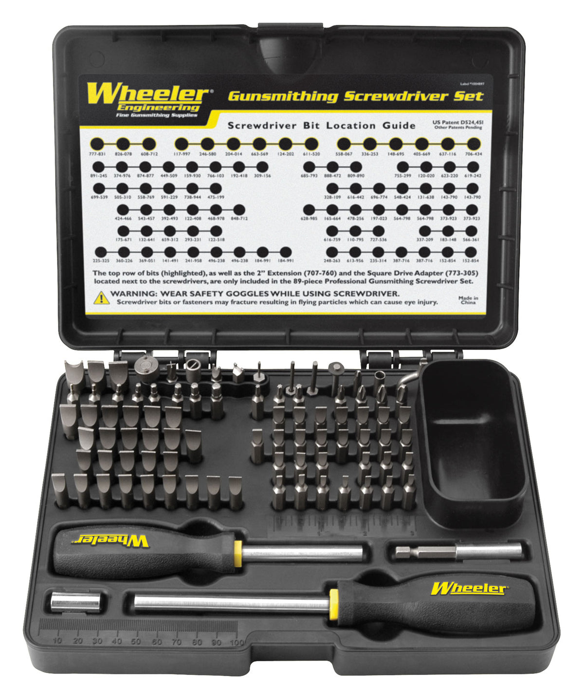 Wheeler 562194 89 Pc Hollow-Ground Gunsmithing Screwdriver Set