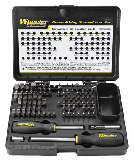 Wheeler 562194 89 Pc Hollow-Ground Gunsmithing Screwdriver Set
