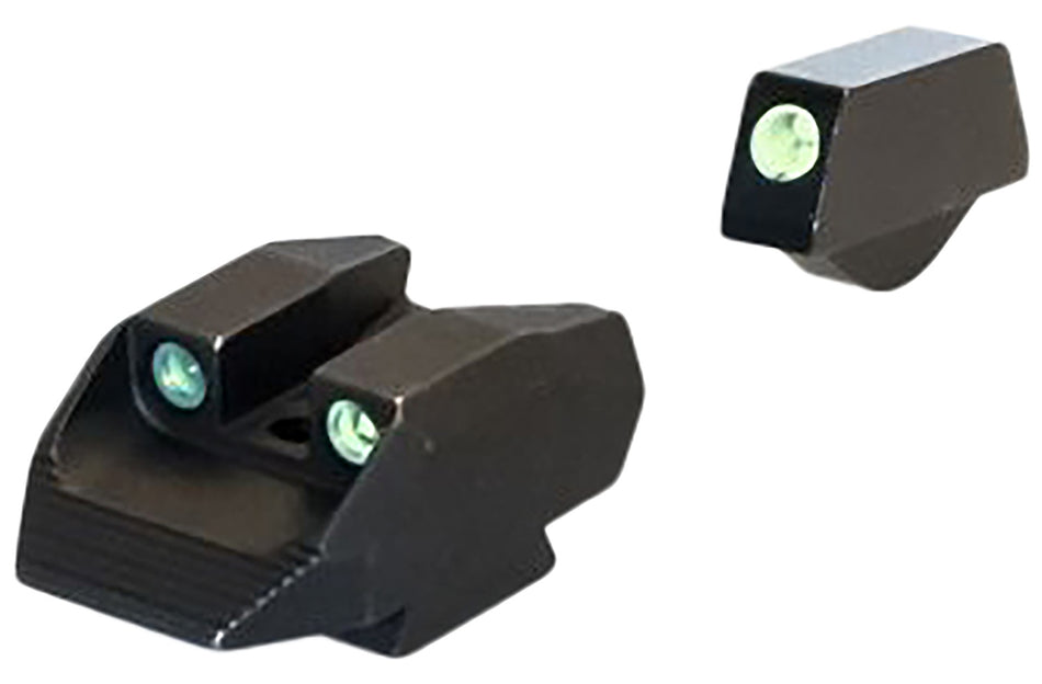 Kimber ML11231 K6S Night Sight Set Green Tritium Black Outline, Windage Adjustable Rear
