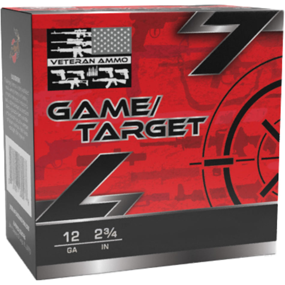 Veteran Ammo 12 Gauge Shotgun Ammo Game & Target 2.75 in 1 oz #7.5