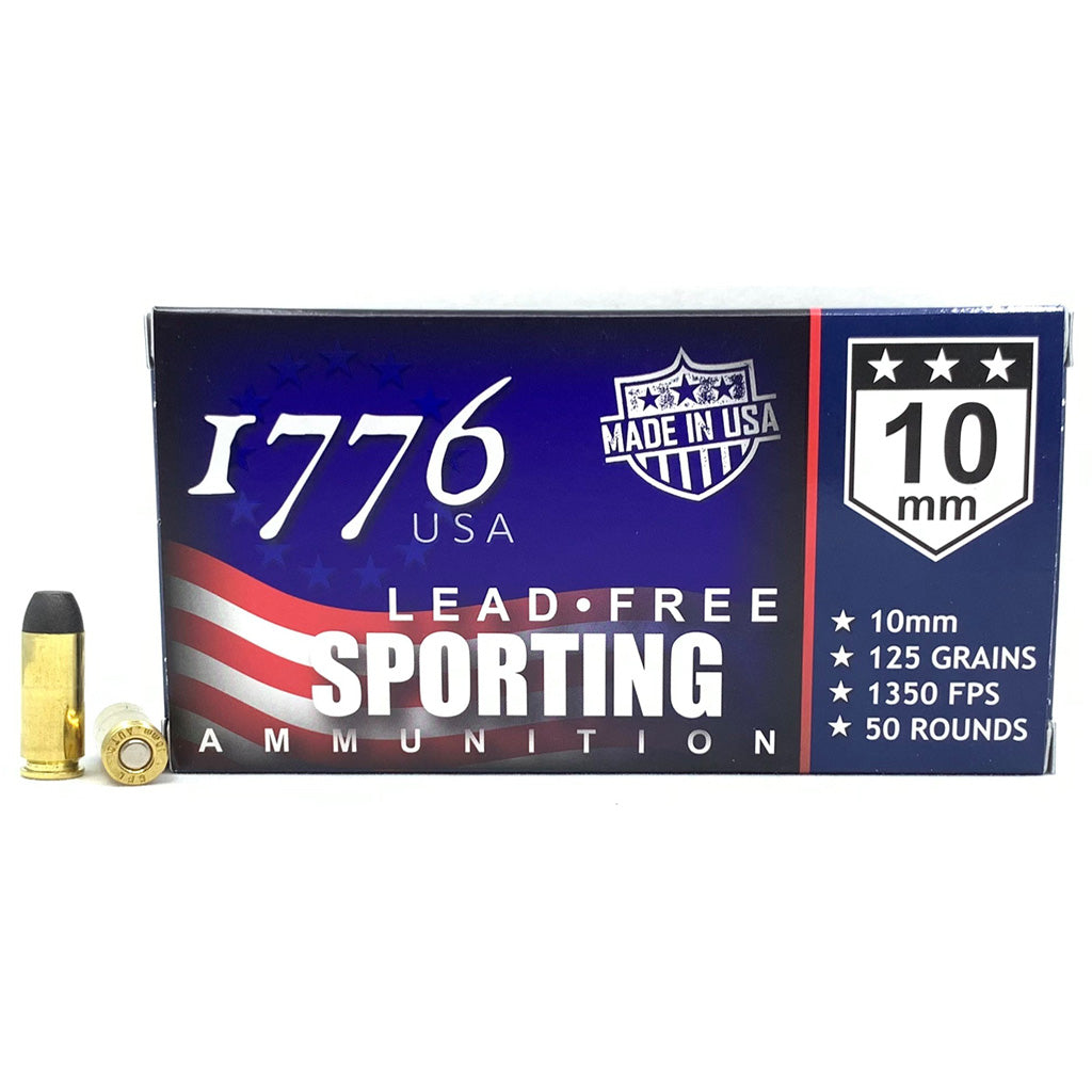 1776 USA 10mm Auto Sporting 125 grain Lead free Hp ammunition