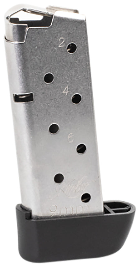 Kimber Micro 9 9mm Luger 7-Round Extended Silver Stainless Magazine