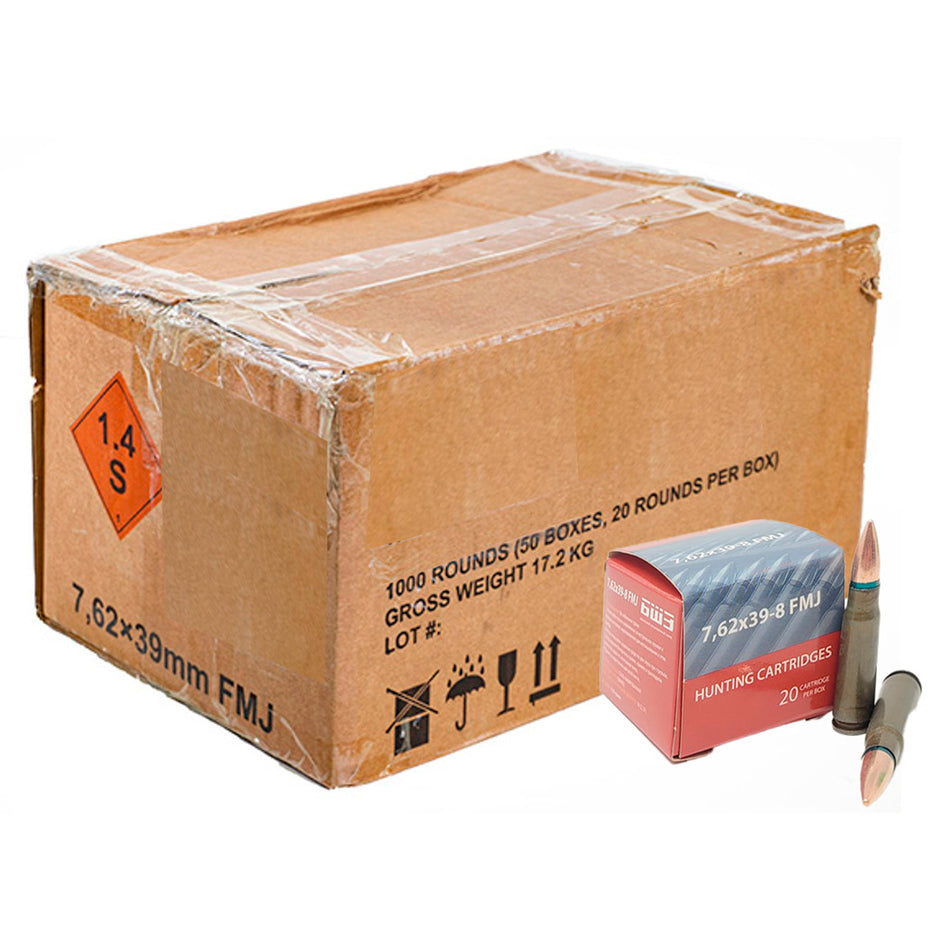 Century Arms 7.62x39mm BSP 122 grain Full Metal Jacket ammunition