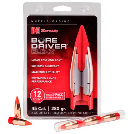 Hornady 45 Cal .458 Bore Driver ELD-X 280 gr Muzzleloader Bullets 12 rd