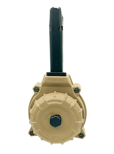 ProMag DRMA11-FDE Flat Dark Earth Polymer Drum Mag 50rd 9mm Glock 17/19