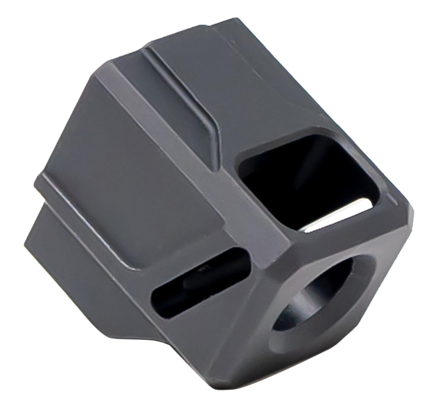 Faxon Firearms FFPACOMPSSG01 EXOS-523 9mm Muzzle Compensator Glock 43 Black Aluminum 1/2"x28