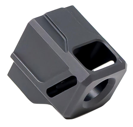 Faxon Firearms FFPACOMPSSG01 EXOS-523 9mm Muzzle Compensator Glock 43 Black Aluminum 1/2"x28