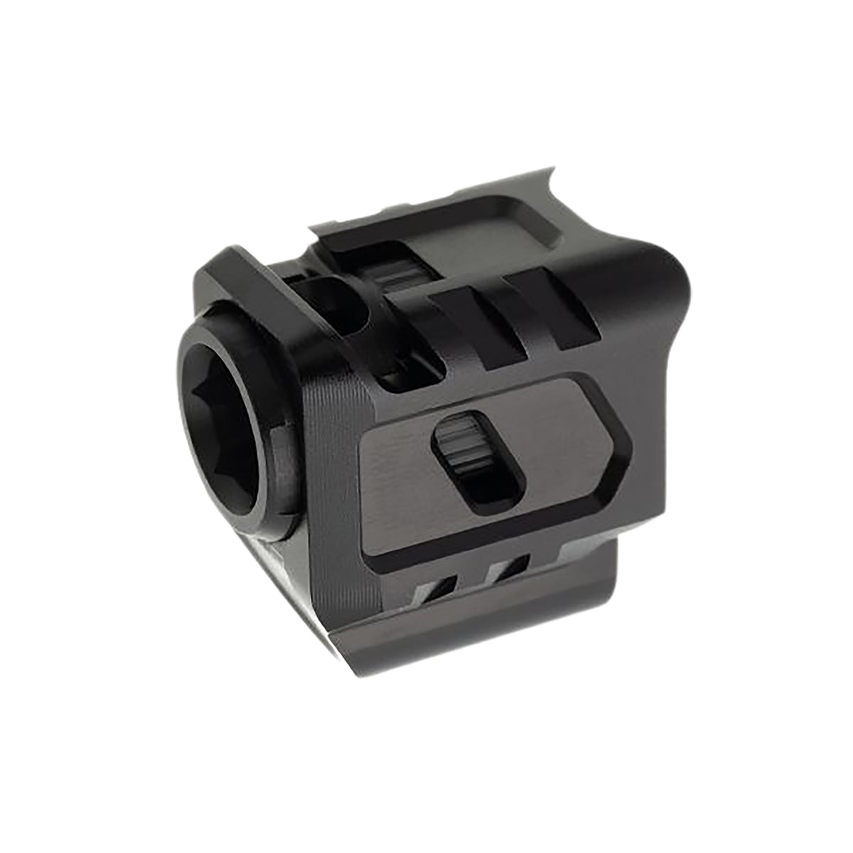 Tyrant CNC TDG43COMPBLK Glock 43 Muzzle Compensator Black Aluminum 9mm