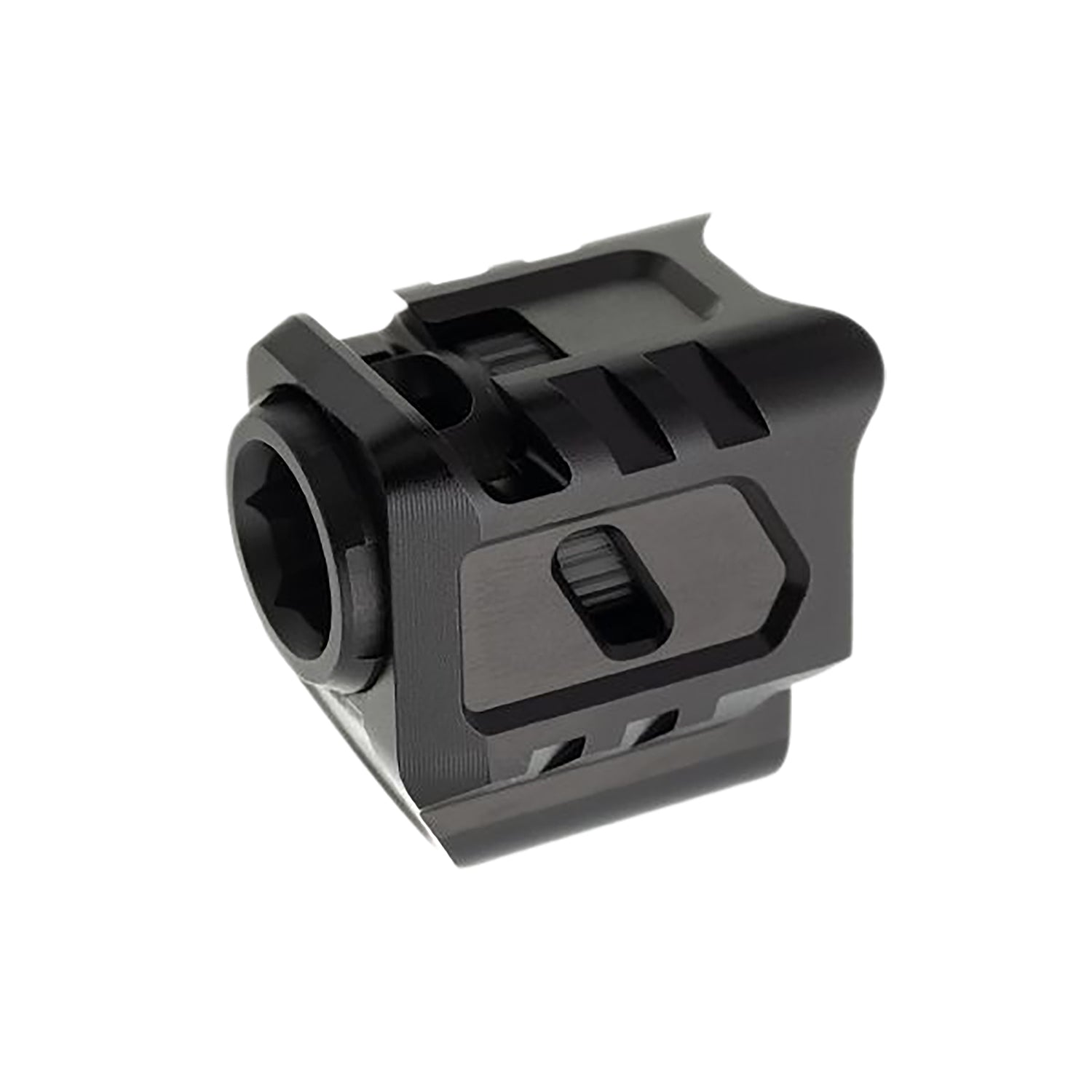 Tyrant CNC TDG43COMPBLK Glock 43 Muzzle Compensator Black Aluminum 9mm