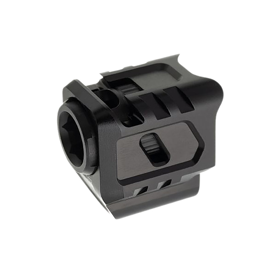 Tyrant CNC TDG43COMPBLK Glock 43 Muzzle Compensator Black Aluminum 9mm