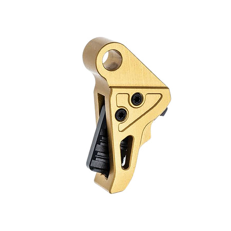 Springfield Hellcat Pro Gold/Black Aluminum Trigger by Tyrant CNC I.T.T.S