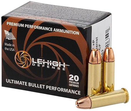 Lehigh Defense .38 Special  125 grain Fragmenting Hollow Point ammunition