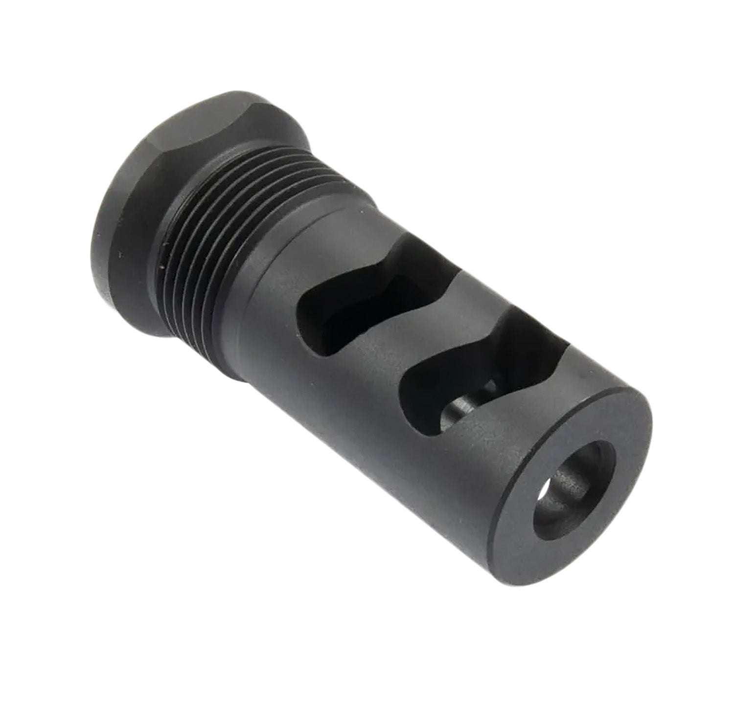 Wilson Combat SPRTMBFB30 30 Cal Rapid-Thread Suppressor Muzzle Brake 5/8x24 Melonite Finish