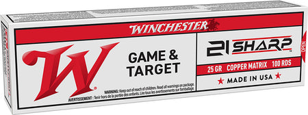 Winchester .21 Sharp Game & Target 25 grain Copper Solid ammunition