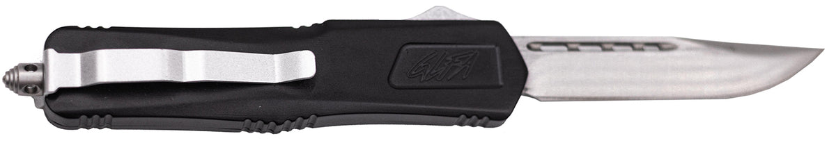Great Lakes Firearms GLKMDSMTBLK OTF Automatic Knife 3.50" Steel Blade, Black Cerakote Aluminum