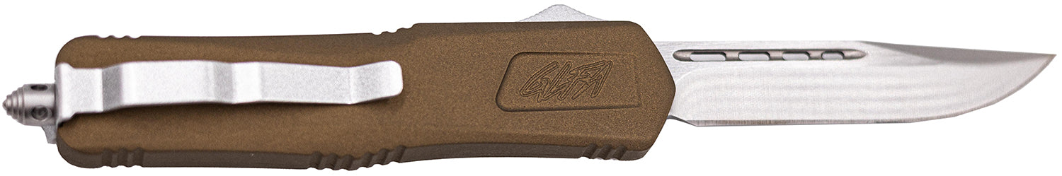 Great Lakes Firearms Medium OTF Spring-Assisted Knife 3.50" Steel Blade Bronze Cerakote Handle