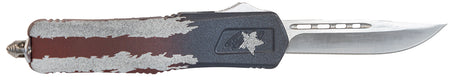Great Lakes Firearms Medium OTF Spring-Assisted Knife 3.50" Steel Blade American Flag Cerakote Handle