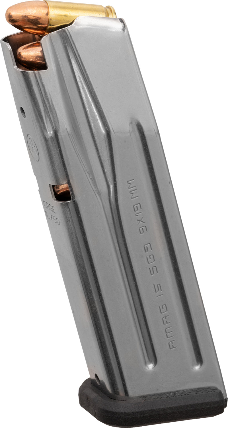 Magpul MAG1464SST AMAG 15-Round 9mm Sig P320 Magazine Silver Stainless Steel Construction
