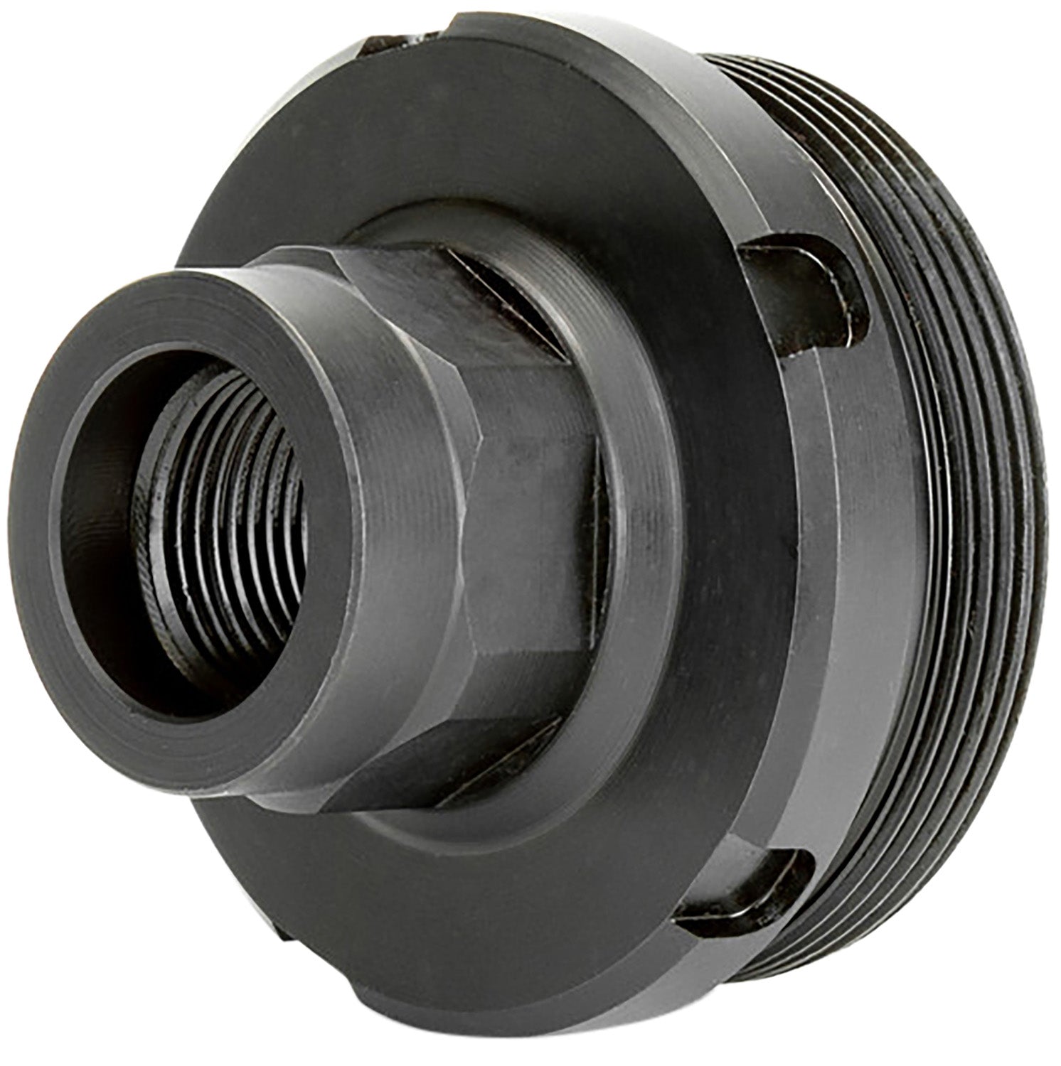 Griffin Armament 1.375x24 to 1/2x28 Direct Thread Suppressor Adapter 17-4 Stainless Steel Nitride Black