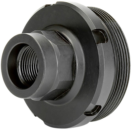 Griffin Armament 1.375x24 to 1/2x28 Direct Thread Suppressor Adapter 17-4 Stainless Steel Nitride Black
