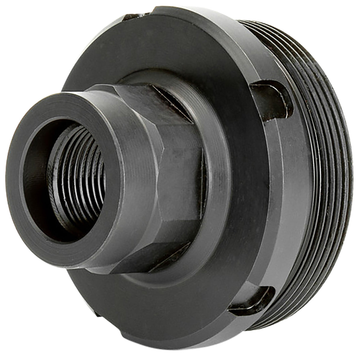 Griffin Armament 1.375x24 to 5/8x24 Direct Thread Suppressor Adapter 17-4 Stainless Steel Nitride Black