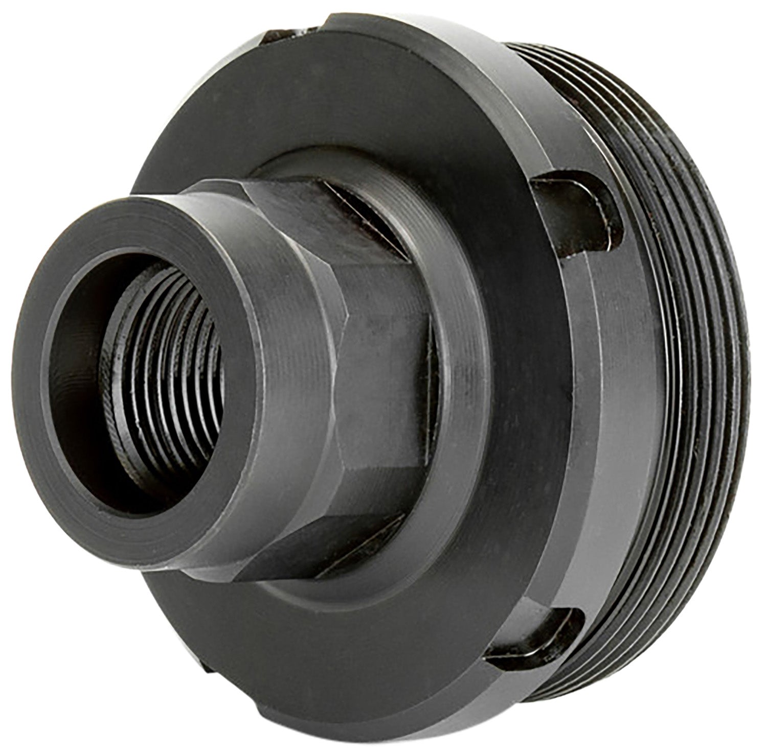 Griffin Armament 1.375x24 to 5/8x24 Direct Thread Suppressor Adapter 17-4 Stainless Steel Nitride Black