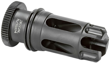 Griffin Armament DLFC30C5824 7.62mm Dual-Lok Flash Comp QD Muzzle Device 5/8-24 Black Nitride Stainless