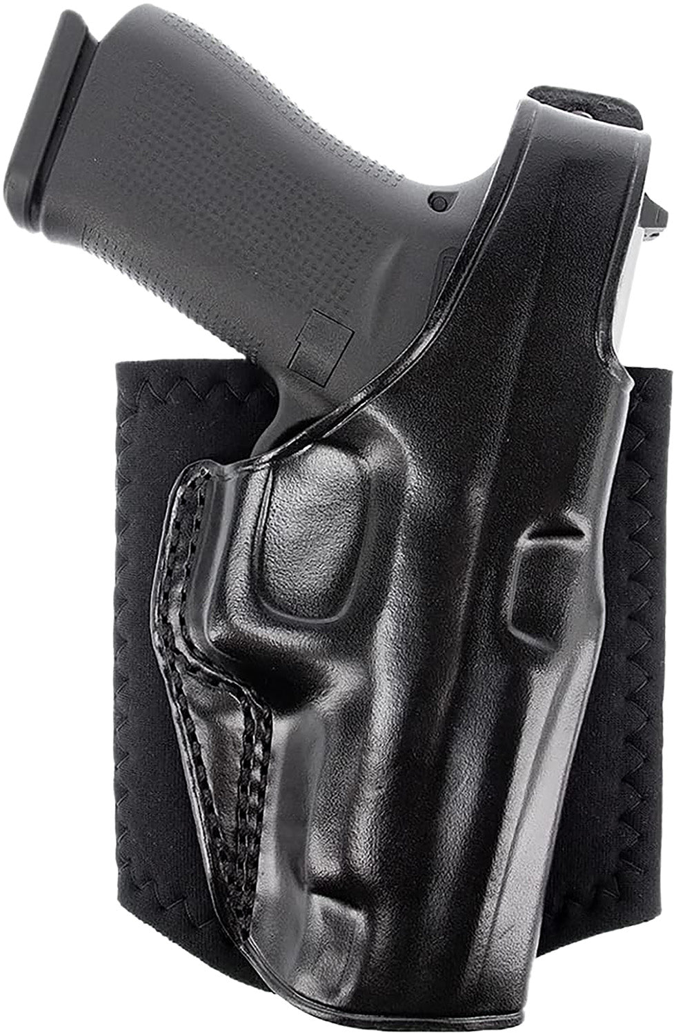 Galco Ankle Glove Neoprene Ankle Holster Black Compatible with Glock 43 Right Hand