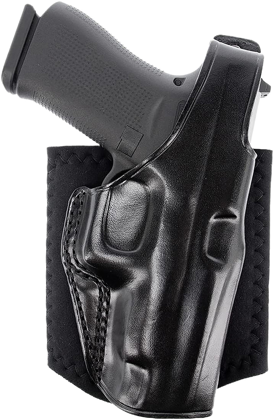 Galco Ankle Glove Neoprene Ankle Holster Black Compatible with Glock 43 Right Hand