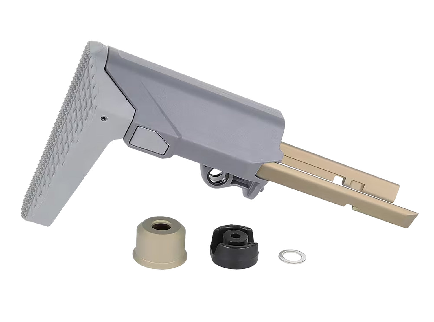 Q LLC ACCHBSTOCKASSEMBLY Gray Honey Badger Rifle Stock Assembly