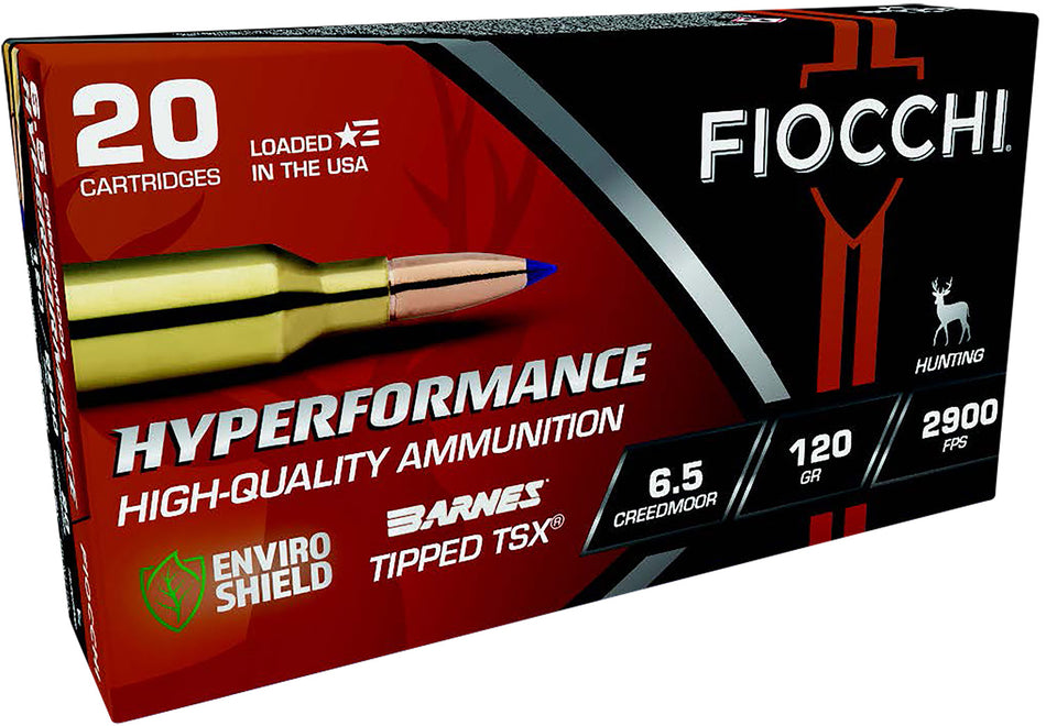 Fiocchi 6.5mm Creedmoor Hyperformance Hunt 120 grain Lead Free Ballistic Tip ammunition