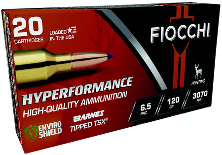 Fiocchi 6.5 PRC Hyperformance Hunt 120 grain Tipped TSX ammunition