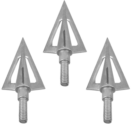 Allen 14615 Ion Fixed Blade Broadhead 100 Grain Gray Triple-Sharpened 3 Pack