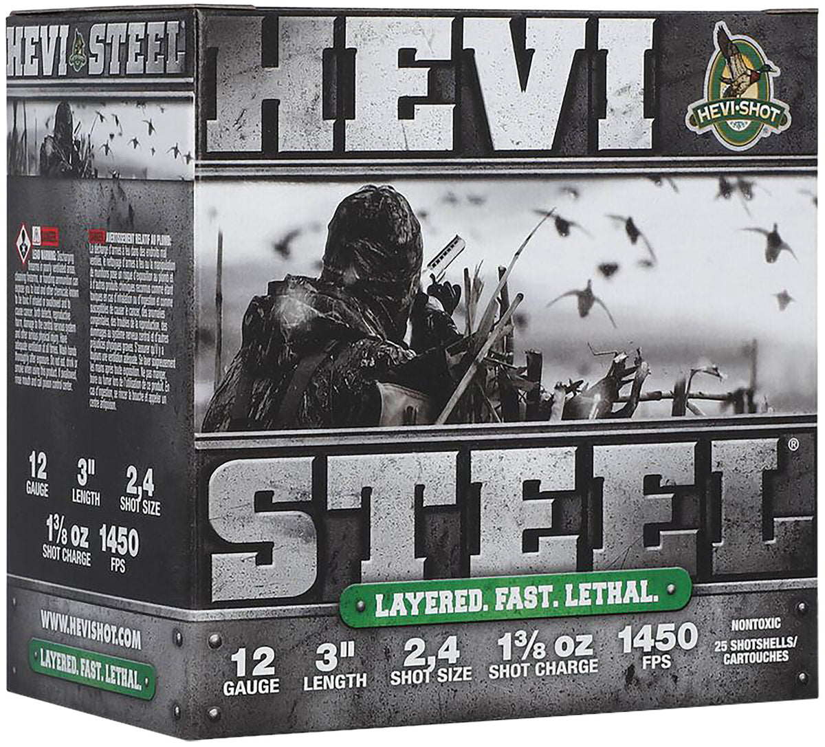 HEVI-Shot 12 Gauge Shotgun Ammo  3 in 1-3/8 oz #2 / 3