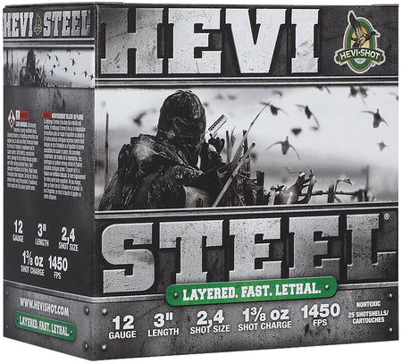 HEVI-Shot 12 Gauge Shotgun Ammo  3 in 1-3/8 oz #2 / 3