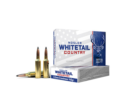 Nosler 6.5mm Creedmoor Whitetail Country 140 grain Boat Tail Spire Point ammunition