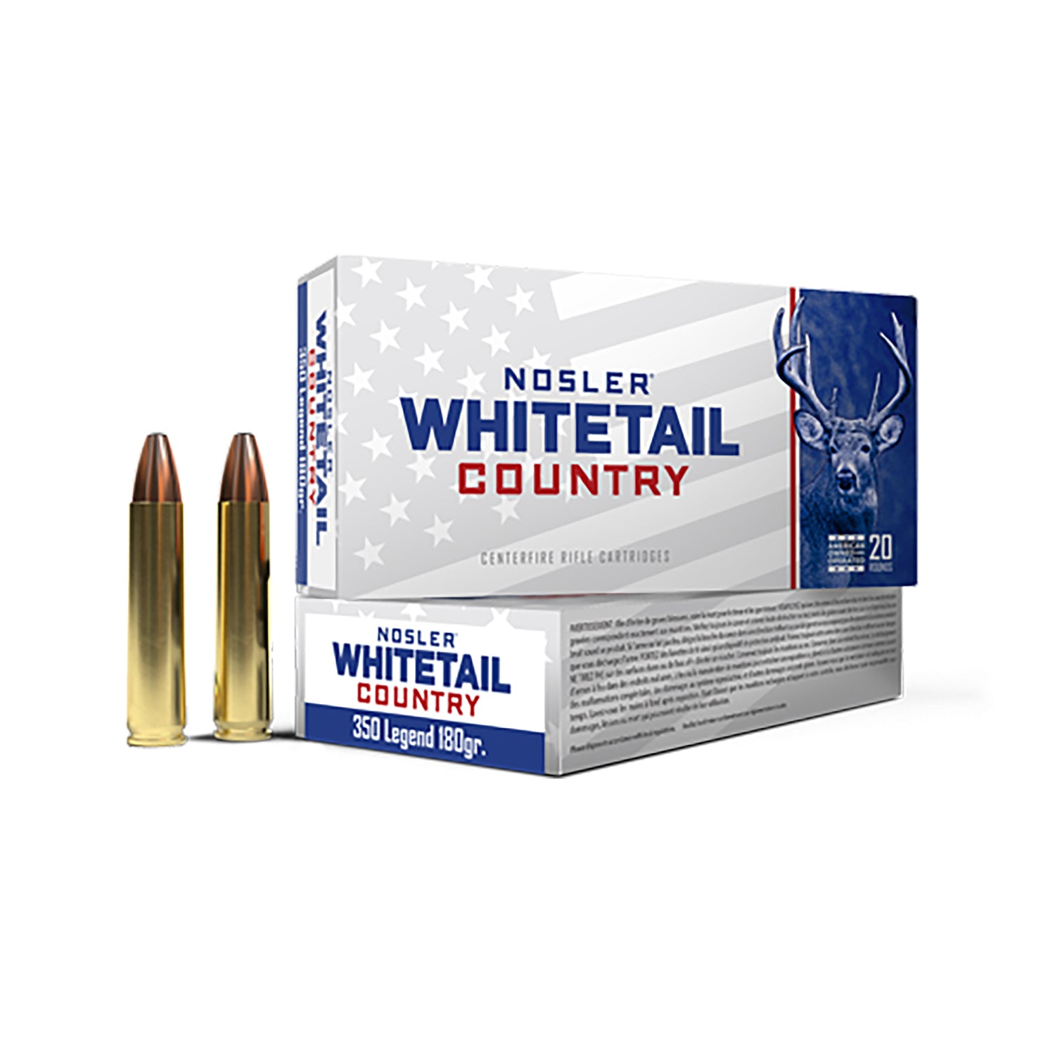 Nosler .350 Legend  180 grain Lead Flat Nose ammunition