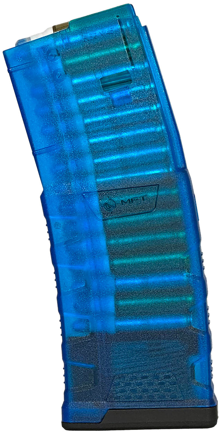 Mission First Tactical 30rd 5.56 EXD AR/M4 Magazine – Translucent Blue Military-Grade Copolymer