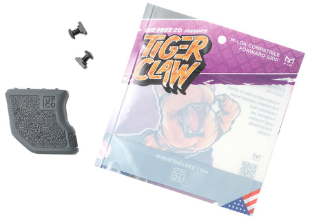 Die Free Co TCMLOKGRY Gray Nylon Tiger Claw Fore Grip for M-Lok Handguards