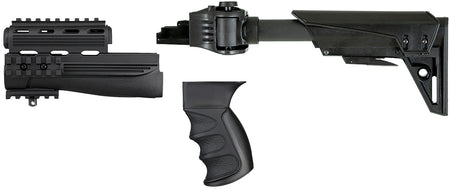 ATI Outdoors Strike Force AK-47 6-Position Folding Stock with Handguards and Cheekrest Black