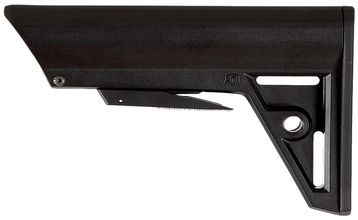 ATI Outdoors M4 Style Six-Position Adjustable Black Synthetic Stock with TracLOCK GEN2 for AR-15/AR-10